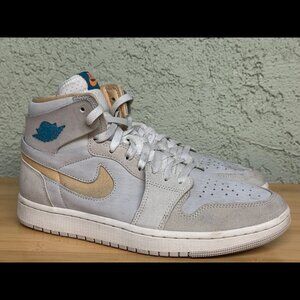 Size 9.5 - Nike Air Jordan 1 ZM‎ Air CMFT 2 Lt Orewood Brown Grey AJ1 DV1307-180